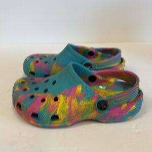 Iconic Crocs Comfort Tie Dye Kids Shoes